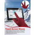 thumbnail image 4 of 3 Pairs Womens Gloves Winter Touchscreen Texting Phone Windproof Gloves Fleece Lined Cold Weather Warm Gloves, 4 of 7
