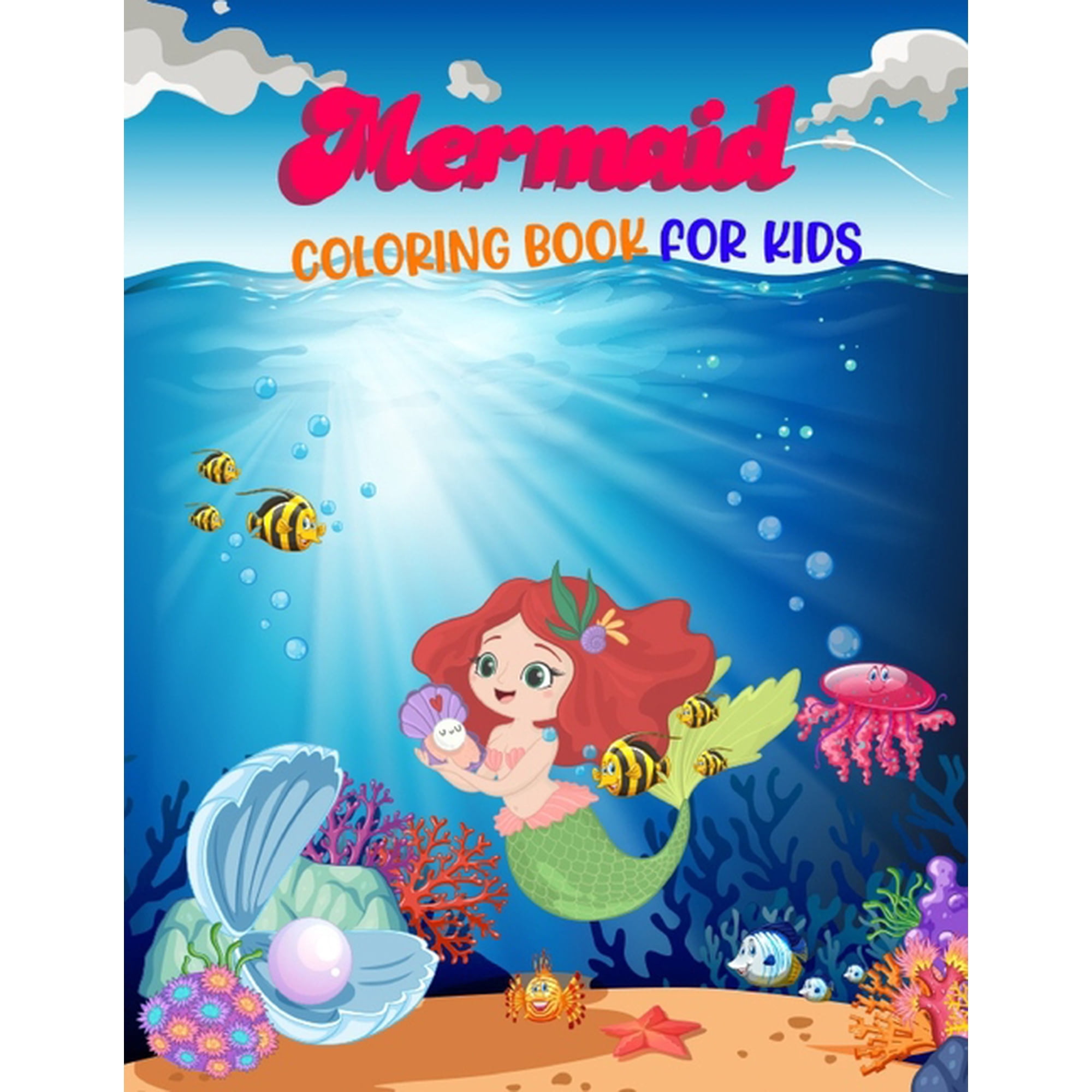 Mermaid Coloring Book for Kids: Mermaid Coloring Book for Kids Ages 2-8 Boys and Girls 8.5x11 Inches 50 Pages (Paperback)