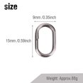 thumbnail image 3 of Greensen 100Pcs Stainless Steel Oval Split Rings Swivel Snap Carp Fishing Tackle Connector, Fishing Tackle, Fishing Split Rings, 3 of 8