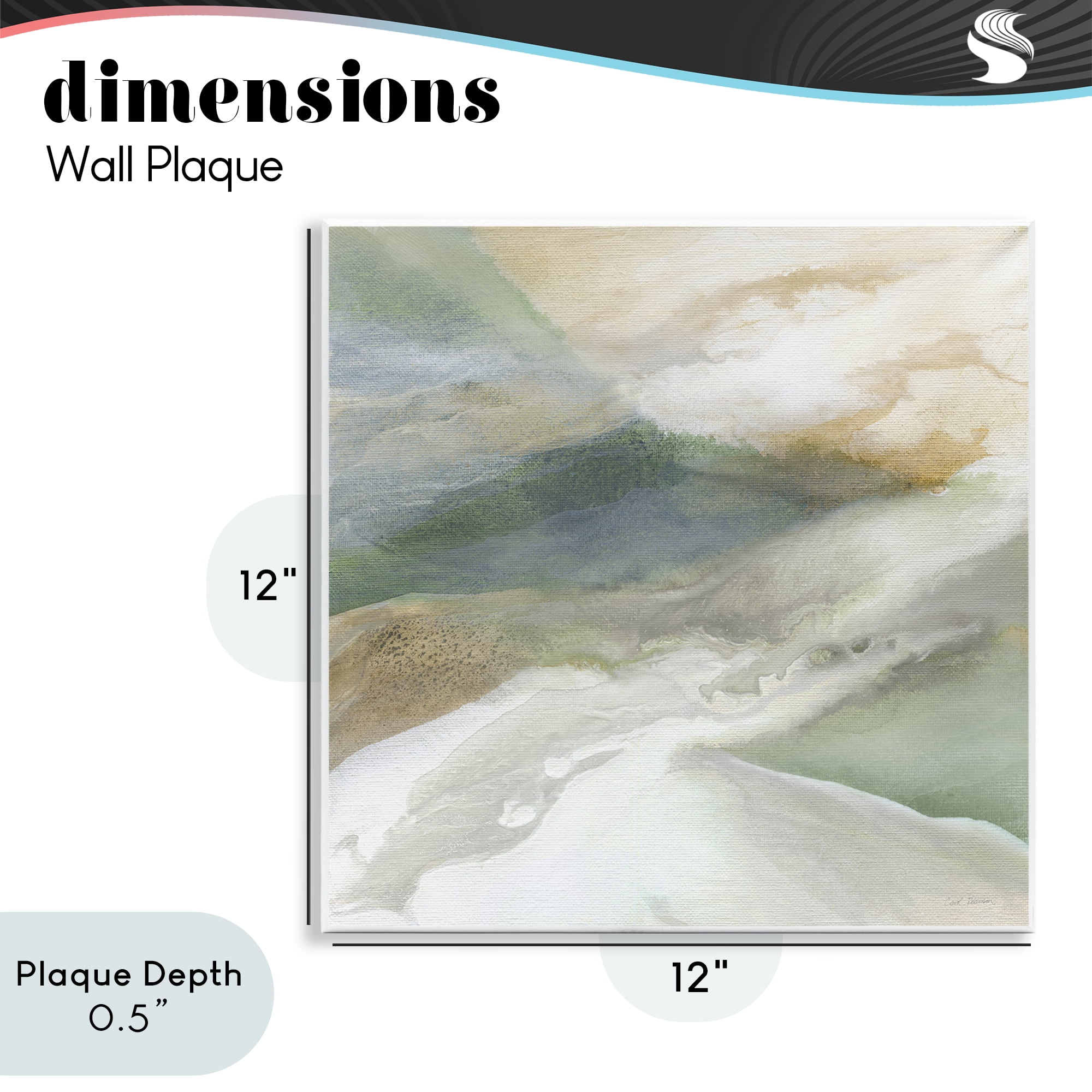 Stupell Industries Serene Mist Over Rolling Fields Wall Plaque Art, design by Carol Robinson