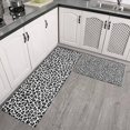 thumbnail image 2 of Black Leopard Print Kitchen Rugs Sets Of 2,Anti Fatigue Kitchen Mat Rugs Non Slip Washable,Decorative Kitchen Floor Mats for Kitchen,Sink,Laundry,17"x30"+17"x47", 2 of 7