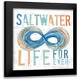 thumbnail image 1 of Longfellow Designs 12x12 Black Modern Framed Museum Art Print Titled - Saltwater Life, 1 of 5