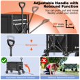 thumbnail image 6 of Raynesys 3 in 1 Collapsible Wagon Converts to Bench, 220lbs Foldable Wagon Cart with Wheels, 120L Utility Shopping Cart for Groceries Beach Garden Camping Sport, Black, 6 of 9