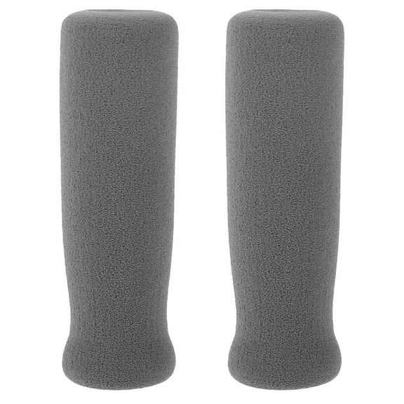 Topbathy 2Pcs Comfortable Grey Cane Hand Grips with Thicken Material for Reduced Hand and Wrist Fatigue