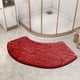 thumbnail image 4 of Alfombra de baño en forma de abanico burdeos, antideslizante, absorbente de agua, resistente a la suciedad, 4 of 6