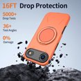 thumbnail image 4 of Designed for iPhone Air Case, PC + TPU Phone Cover, Compatible with MagSafe, Rotating Ring Kickstand, Ultra Slim Drop Protective Skin-Friendly Anti-Scratch Protective Phone Cover, Orange, 4 of 7