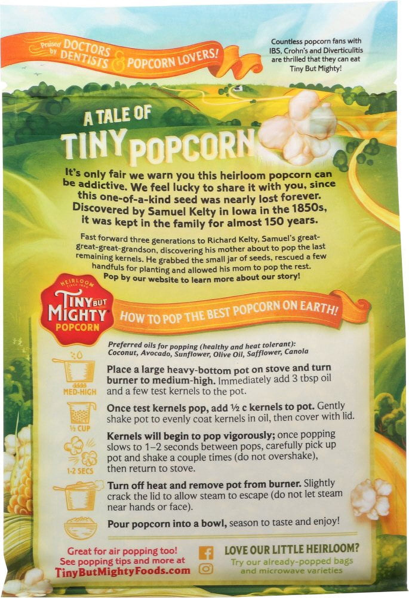 Tiny But Mighty Popcorn Unpopped Kernels, 20 oz (Case of 8 )