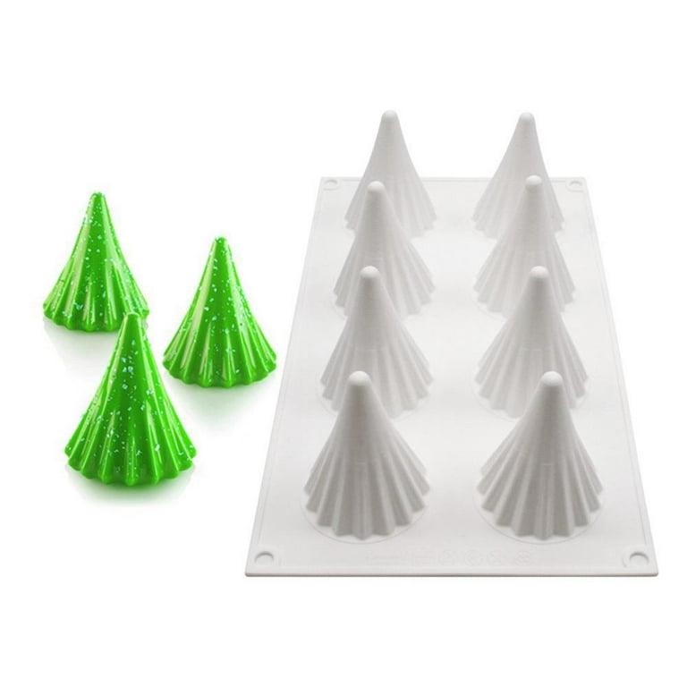 3 Pack Christmas 3D Silicone Molds, Non-Stick Candy Cake Chocolate Jelly  Baking mold Trays for Party Xmas Gift, with Shape of Christmas tree