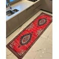 thumbnail image 4 of Anti-Slip Carpet Rug, Medallion Rug, Antique Style Rug, Vintage Style Rug, Dining Room Rug, Brown Rug, Salon Decor Rug, Red Rug, Turkish Rug, 2'x3' - 60x90 cm, 4 of 8