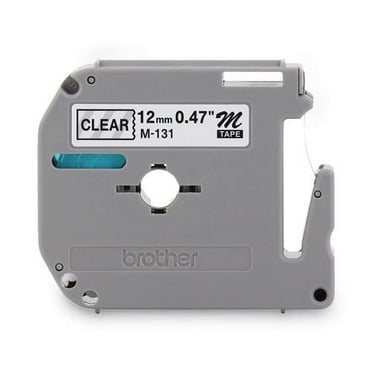 M Series Tape Cartridge For P-Touch Labelers, 0.47" X 26.2 Ft, Black On Clear | Bundle of 2 Each