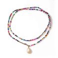 thumbnail image 1 of Pendant Necklace Shell Colorful Double Layers Jewelry Bohemian Choker Necklace for Banquet---Product code 51802, 1 of 5