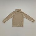 thumbnail image 2 of Generic Toddler Baby Boys Girls Basic Solid Color Turtleneck Neck Warm Base Long Sleeve T Shirt Children's Casual Home Wear Base Top Clothes ﻿(4-5 Years,Khaki), 2 of 5