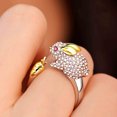 thumbnail image 3 of TIHLMK Promise Rings for Her Easter Cute Bunny RingOpen Adjust Delicate Rabbit Carrot Ring Cubics Zirconia Diamond Animal Ring Jewelry Gift for Women, 3 of 8