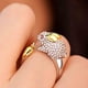 thumbnail image 5 of Anillos para mujer, regalos para mujer, lindo conejito de Pascua, abierto, ajuste delicado, zanahoria, circonita cúbica, joyería de diamantes para mujeres y niñas (talla ajustable 6-11) el anillo, 5 of 5