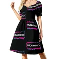 thumbnail image 3 of Unicornios cjos pájaros flores. patrón decorativo sin costuras. Arte popular. Vestido de manga corta vestido mujer elegante lujo, 3 of 7