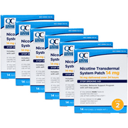 Quality Choice Nicotine Transdermal System Patch 14 mg Stop Smoking Aid 14 Patches for 2 Weeks Pack of 6