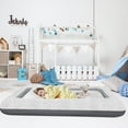 thumbnail image 3 of KITBONIS Air Bed for Kids Inflatable Travel Bed Toddler Blow Up Bed for Indoor Outdoor Air Mattress Set Double-sided Mattress, 3 of 7