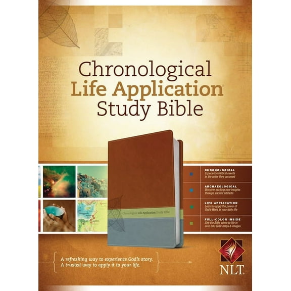 NLT Chronological Life Application Study Bible, TuTone (LeatherLike, Brown/Green/Dark Teal) (Hardcover)