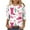 Pink4, variant on Women's Fashion Printed Cowboy Boots Round Neck 3/4 Sleeve Graphic T-shirt Top