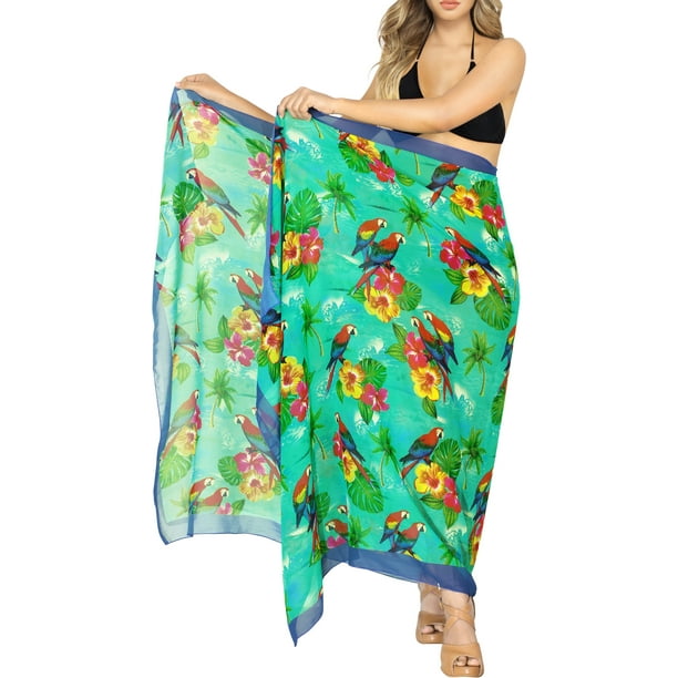 HAPPY BAY Chiffon Wrap Beach Cover up Bikini Wraps Summer Sheer Sarong