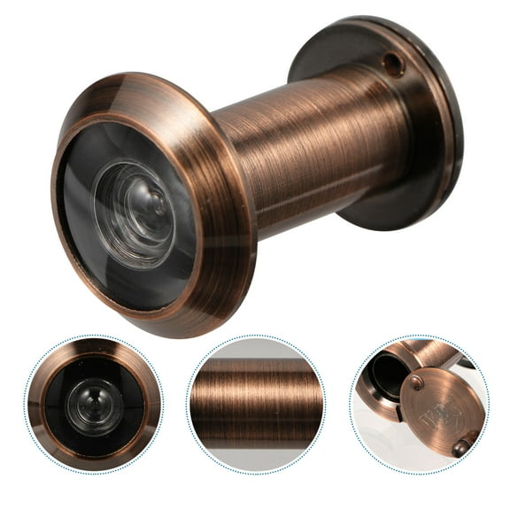 KALLORY 1Set Copper Door Peephole for Metal Doors with Wide Angle Color