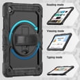 thumbnail image 7 of XYX For Samsung Galaxy Tab A9+/A9 Plus Case 11 inch, 360 Rotating Shockproof Cover with Stand, Screen Protector, Shoulder Strap (2023, SM-X210/X216/X218), Black Camouflage, 7 of 7