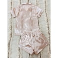 thumbnail image 2 of Contrast Binding Button Front Satin PJ Set, 2 of 4