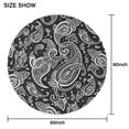 thumbnail image 6 of Black Paisley Pattern Round Tablecloth 60"x60",Wrinkle Wipeable Table Cloth for Kitchen Dining Room Picnic Patio Party, 6 of 6