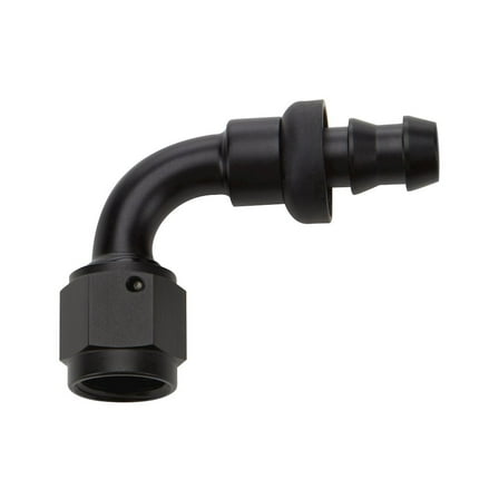 Allstar Performance Pushlock Hose End Black 90 Deg Elbow -16