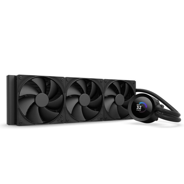 Refrigeración líquida para CPU NZXT Kraken Plus 360 con 3 ventiladores y pantalla LCD de 1,54"