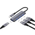 thumbnail image 6 of USB C Hub Aluminum Shell 4 Port Multiport Splitter Adapter for Cameras Tablet More Devices 1 USB 3.0, 3 USB 2.0 Ports, 6 of 10