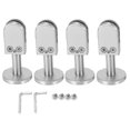 thumbnail image 1 of 4 Pcs Glass 304 Glass Bracket Adjustable Glass Clip 8mm Glass Shelf Holder Glass Panels With 40mm R, 1 of 5