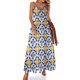 thumbnail image 1 of Vestido elegante sin mangas con azulejos azules y amarillos portugueses para mujer, promoción de ropa, 1 of 7