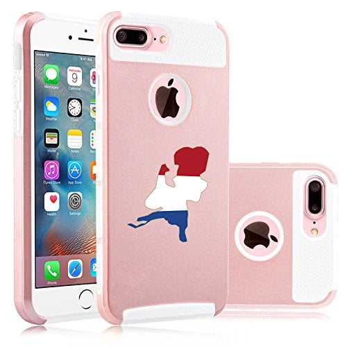 For Apple (iPhone 8 Plus) Shockproof Impact Hard Soft Case Cover Netherlands...