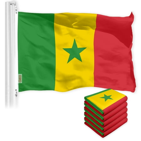 Senegal Senegalese Flag 3x5FT 5-Pack 150D Printed Polyester By G128
