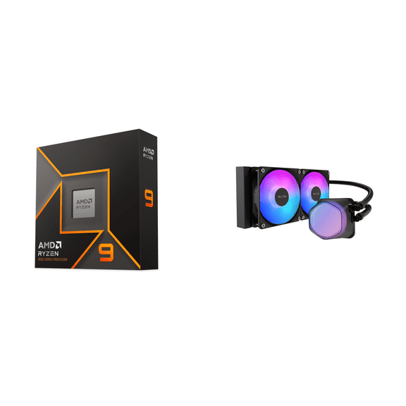 Ryzen 9 9900X Processor & Cooler Master Elite Liquid 240 Cooling Fan Bundle
