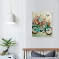 thumbnail image 3 of ONETECH Teal Bicycle Wall Art Inspirational Bike Flowers Pictures Wall Decor It Is Well with My Soul Music Canvas Prints Framed Modern Painting Artwork for Bathroom Kitchen Bedroom Living Room, 3 of 4