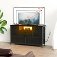 thumbnail image 6 of YYEAN 8-Drawer LED Dresser TV Stand with Power Outlet for 55'' TV - Wide Storage Chest for Bedroom, Living Room & Entryway, Wood Top Console Table with 22 Light Modes, 6 of 11