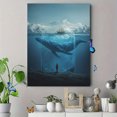 thumbnail image 4 of Whale Ship in a Jar Canvas Print Wall Art for Living Room Bedroom Office Study Apartment Home Decor, 4 of 8