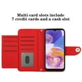 thumbnail image 4 of for Samsung Galaxy A33 5G Wallet Case, Elegant Card Holder Cash Slot PU Leather Kickstand Wrist Strap Shockproof Protective Flip Women Girls Case Cover for Samsung Galaxy A33 5G, Red, 4 of 7