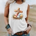 thumbnail image 2 of Levmjia Tank Tops For Women Easter Printed Plus Size Casual Sleeveless Round Neck Basic Shirts Blouse Pullover Versatile Vacation Daily Wear, 2 of 4