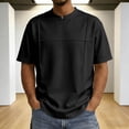 thumbnail image 2 of FRSASU Men's Crew Neck Basic Oversized Tshirts Half Sleeve Plain Loose Fit Summer Pullover Tops Black, 2 of 9