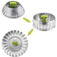 thumbnail image 3 of Rejilla de acero inoxidable para cocinar al vapor, pequeña vaporera doméstica, placa de vapor plegable para cocinar al vapor verduras con agua y placa de drenaje para frutas, 3 of 5