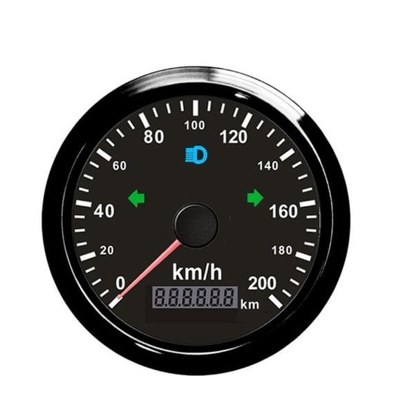 GPS Speedometer 85mm Speed Gauge With Red Yellow Backlight Left Right Turning Light For Car Boat Truck Overspeed Buzzer Alarm