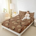 thumbnail image 4 of Feelyou Kawaii Cartoon Strawberry Bed Sheets, Fashion Leopard Cheetah Print King Sheets, Teens Kids Boys Girls Sheet Set, Microfiber Bedroom Decor, 4pcs, 4 of 7