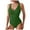 Army Green, variant on Women One Piece Swimsuit Solid Ribbed Monokini Swimwear Scoop Neck Low Back Bathing Suit (Blue, XL)