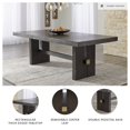 thumbnail image 4 of Ashley Furniture Burkhaus Rectangular Wood Dining Extension Table in Dark Brown, 4 of 9