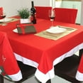 thumbnail image 2 of 132cmx208cm Christmas Red Rectangle Table Cloth Desk Protective Decoration Cover, 2 of 6