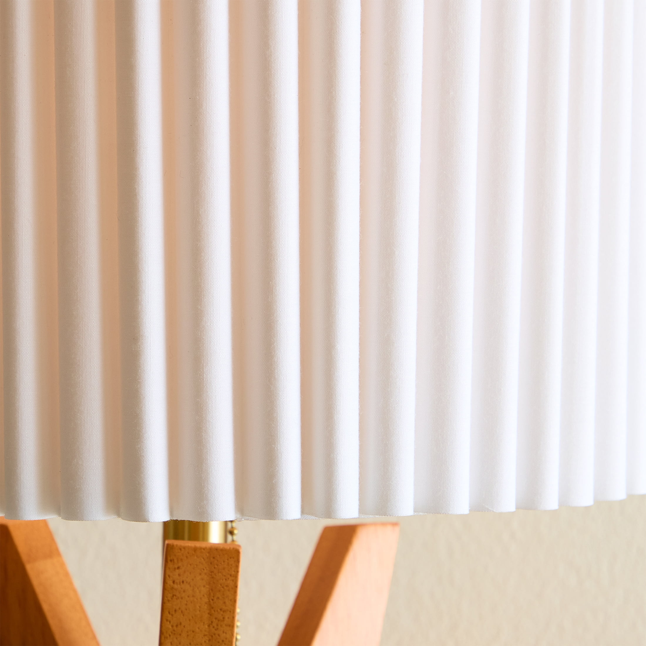 Better Homes & Gardens 24" Tripod Table Lamp with Natural Wood Base and Pleated Shade