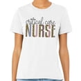 thumbnail image 2 of Critical Care Nurse Leopard Print Shirt Unisex Large White, 2 of 5